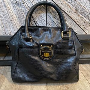Black Leather Elliott Lucca Satchel